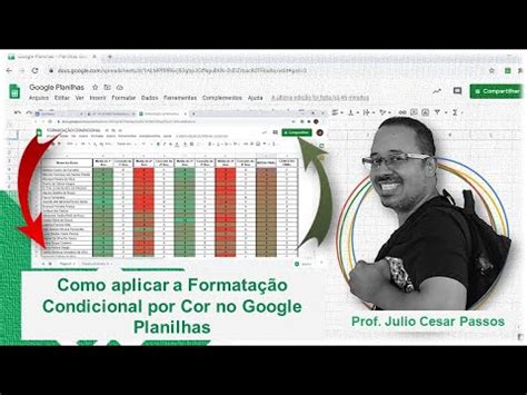 Google Planilhas Como aplicar a Formatação Condicional por Cor no