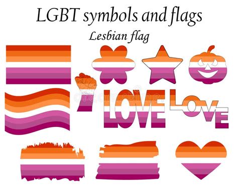 Lesbian Flag Illustration Lesbian Pride Flag Icon Stock Vector Illustration Of Proud Icon