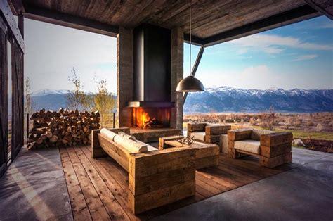 Терраса с камином: Красивые террасы с стандартным камином к дому – 135 ...