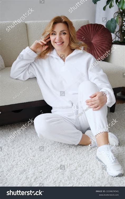 Beautiful Mature Blonde Woman Posing Skimpy Stock Photo 2224674541 Shutterstock