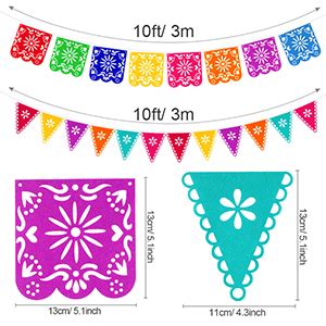 Qpout Mexican Fiesta Party Decorations 4 PCS Mexico Theme Decorations