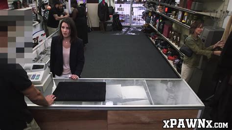 Handsome MILF Sells Her Mouth And Twat In The Pawnshop