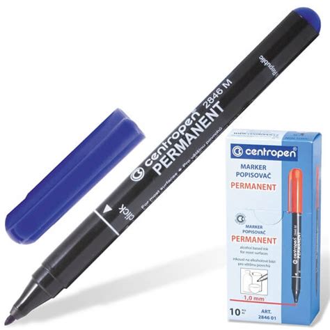 Перманентен маркер Centropen 2846, син - Marisa.BG