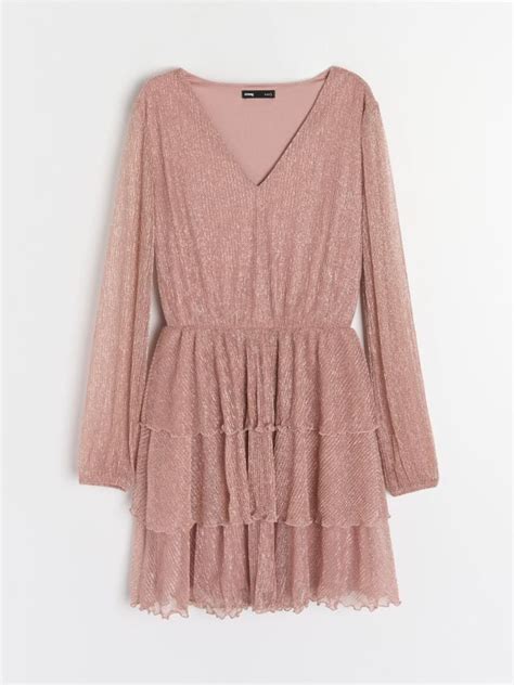 Minikleid mit Rüschen Farbe Nude SINSAY X X