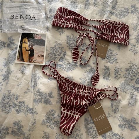 Benoa Swim Miter Bikini Set Size Medium Runs Depop