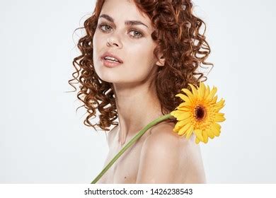 Beautiful Woman Curly Hair Naked Shoulders Stock Photo 1529567255 Shutterstock