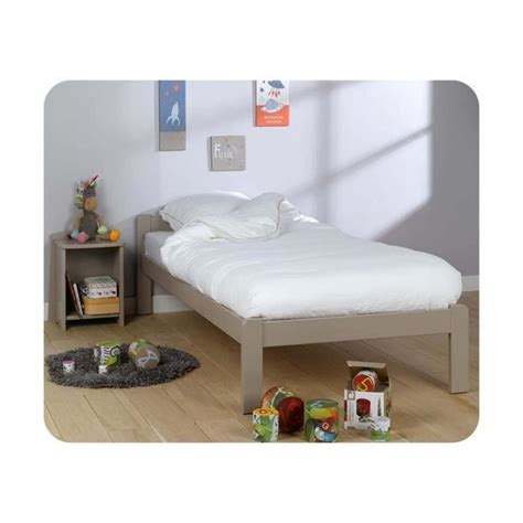 Lit Enfant Empilable 90x190 Cm Avec Sommier Blanc Cdiscount Maison