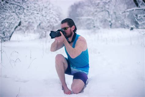 Naked Wild Man Winter Snowy Forest Stock Photos Free Royalty Free Stock Photos From Dreamstime