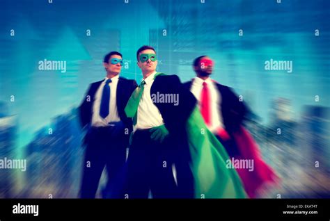 Superhero Businessman Stock Market Concept Stock Photo Alamy