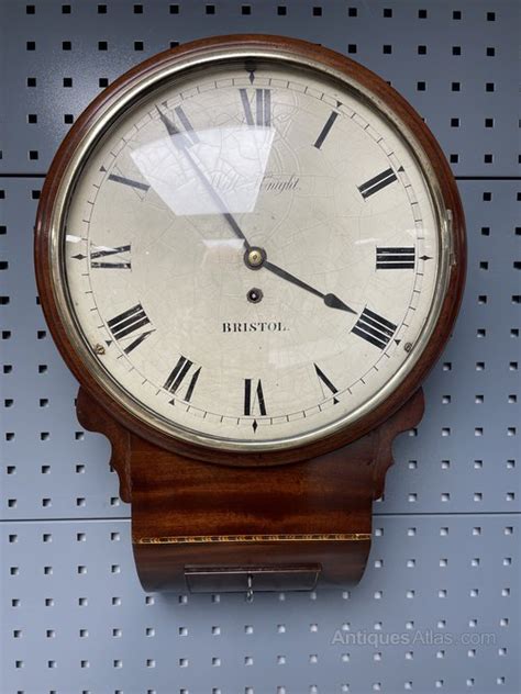 Antiques Atlas Mahogany Drop Dial Fusee Wall Clock