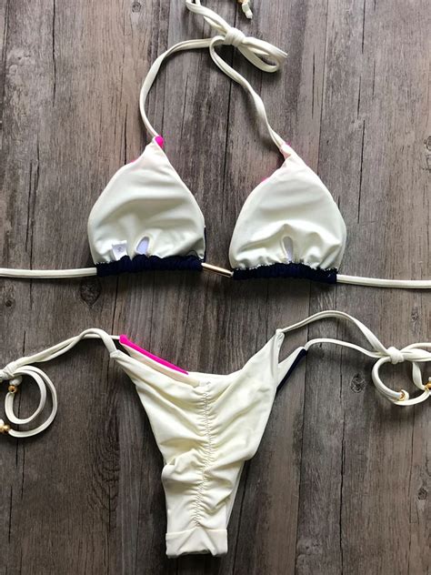 Bikini Multicolor Para Mujer Ba Ador Sexy Conjunto De Bikini Acanalado Con Push Up Traje De