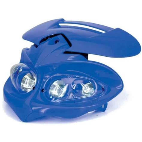 MASQUE FEUX ENDURO Cross Naked Motard Bleu Manga Phare Universel Moto Lumière EUR 49 27