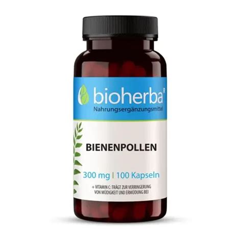 Bienenpollen 300 Mg 100 Kapseln Pro Bioherba