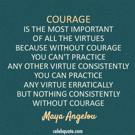 Maya Angelou Quote About Courage Brave Be Yourself Cq