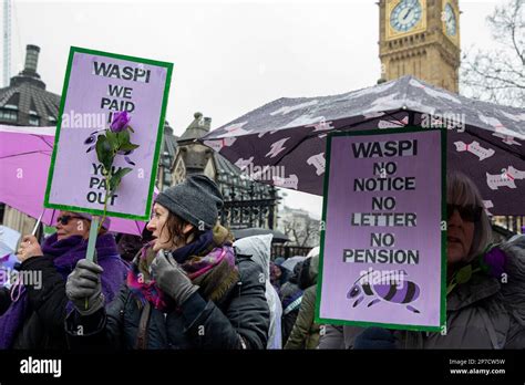 London Uk 8th March 2023 Women From The Waspi Women Against State