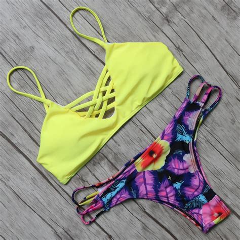 2016 Sexy Bandage Brazilian Bikini Bikinis Push Up Women Swimsuit Biquini Bathing Suit Swimwear