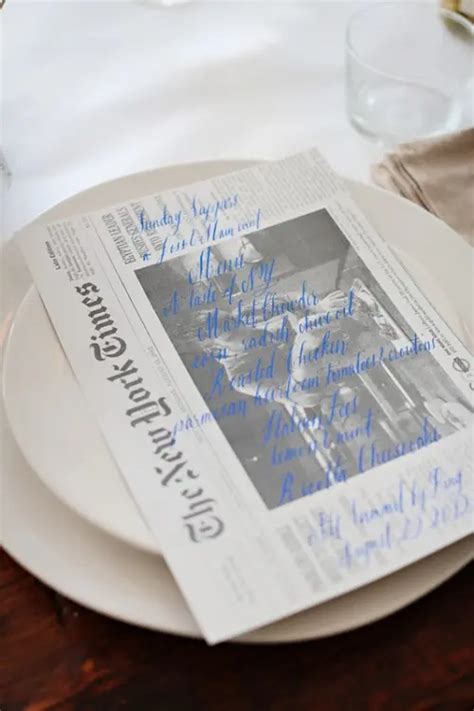 43 Creative Ways To Display Your Wedding Menu Weddingomania