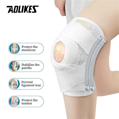 AOLIKES 1 Pc Knee Pads With Side Stabilizers For Meniscal Tear Pain Acl