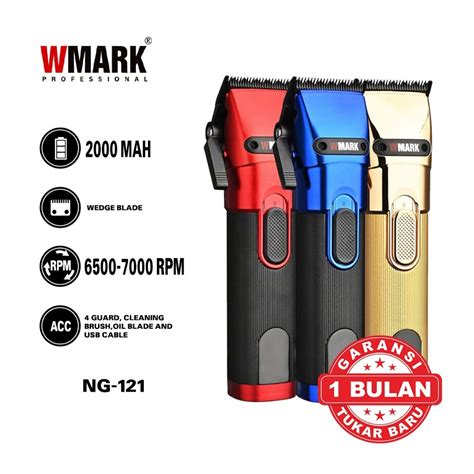 Jual WMARK NG 121 Cordless Clipper 7000 Rpm Alat Cukur Rambut