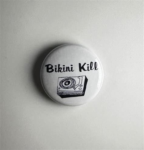 Bikini Kill Riot Grrl Button B B Badge Pin Etsy
