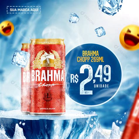 Bares Distribuidoras De Bebidas Conveni Ncias Brahma Social Media Psd