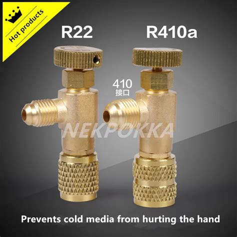 Air Conditioning Safety Valve R410a Filling Refrigerant Medium Valve Refrigeration Tool R22