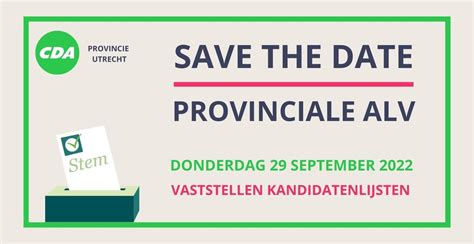 Save The Date Provinciale Alv Op Donderdag 29 September 2022