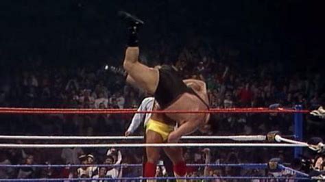 Wwe Wrestlemania Moments Hulk Hogan Slams Andre The Giant At