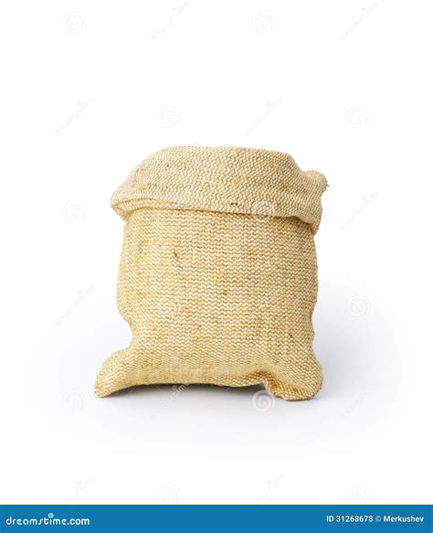 Sack bag on white stock photo. Image of rough, nobody - 31268678