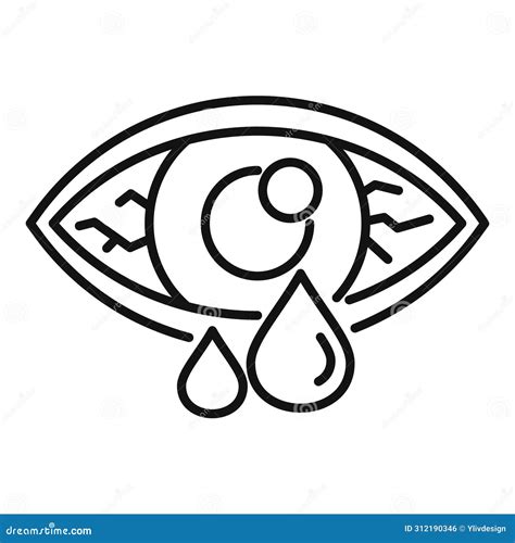 Allergic Human Eye Icon Outline Vector. Gluten Intolerance Stock