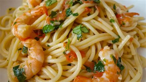 Spaghetti Aux Crevettes Au Citron Et Ail E SAVOIR