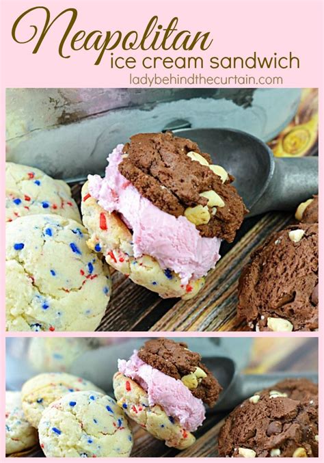 Neapolitan Ice Cream Sandwich Recipe Ice Cream Dessert Recipe Ice