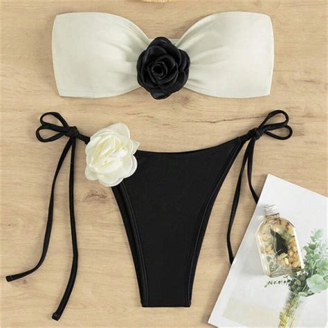 2024 Sexy Floral Micro Bikini Women Swimsuit Female Swimwear Thong