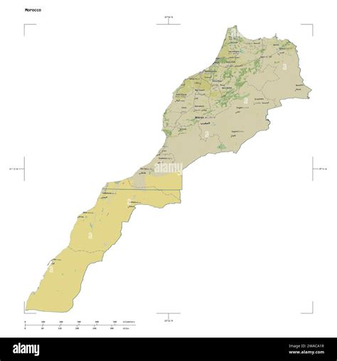 Carte Topographique Maroc Banque Dimages Détourées Alamy