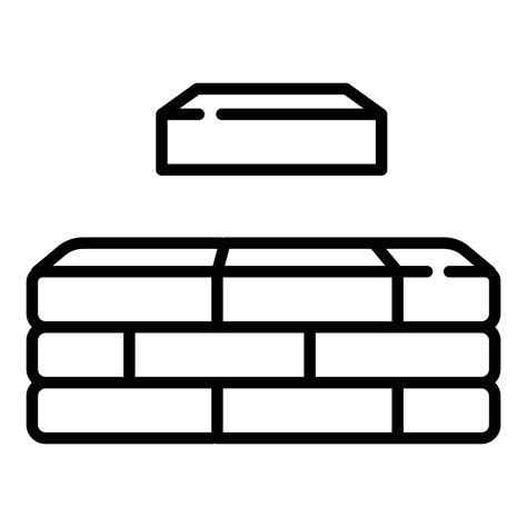 Brick wall icon, outline style 14357358 Vector Art at Vecteezy