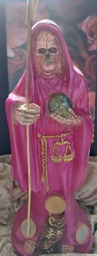 SANTA MUERTE Rosada 31 Cm Bazar Velas Y Cosas