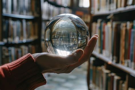 Hand With Crystal Ball Facing Upside Down Sphereshaped Globe With