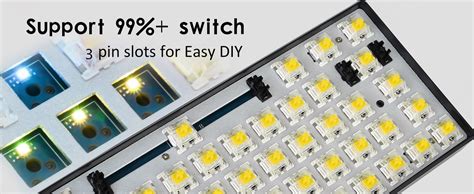 Surmen Wireless Gaming Keyboard Percent Rgb Backlit Hot Swappable Gt Mini Mechanical