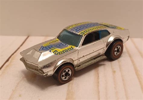 Vintage 1969 Hot Wheels Redline Mighty Maverick Chrome Car 60s Toy Red Line Antique Price