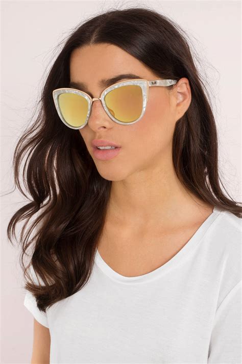 Quay My Girl Gold Mirrored Sunglasses 44 Tobi Us