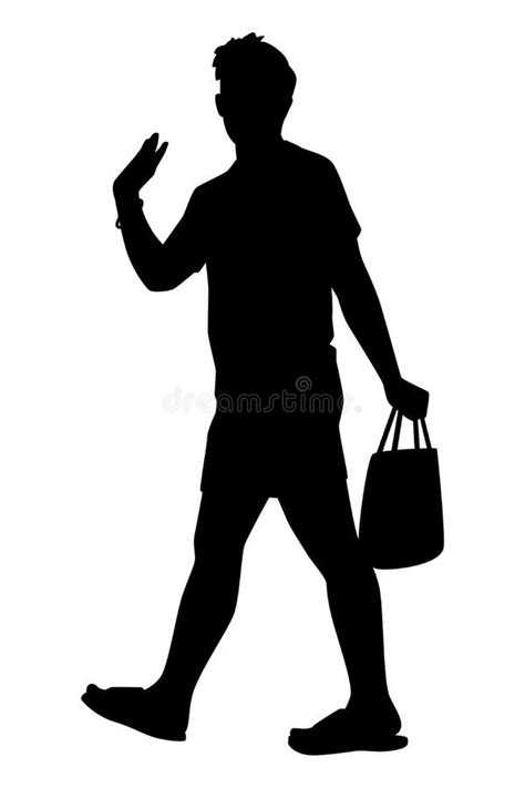 Hombre Gay Con Silueta De Bolso De Mano Ilustraci N Del Vector Ilustraci N De Adulto Danza