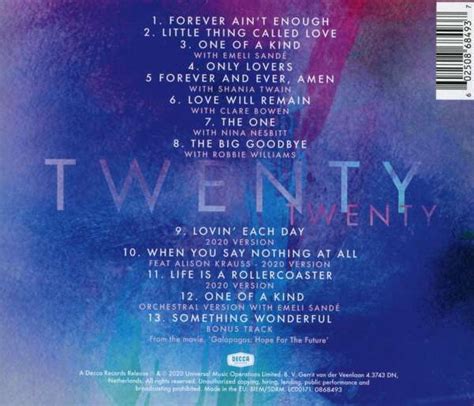 Ronan Keating Twenty Twenty Cd Jpc