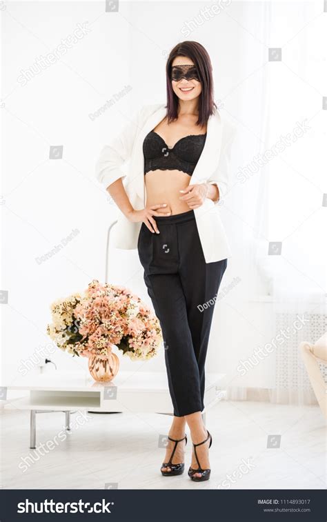 Beautiful Brunette Girl Sexy Business Suit Stock Photo 1114893017 Shutterstock