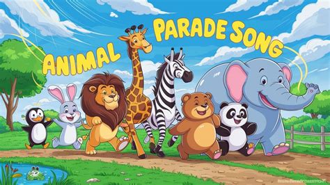 Animal Parade Song For Kids Fun And Educational 26 Animals Sing