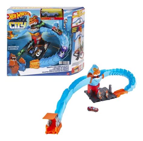 Hot Wheels Pista City Ataque Do Gorila No Posto Carro Frete Gr Tis