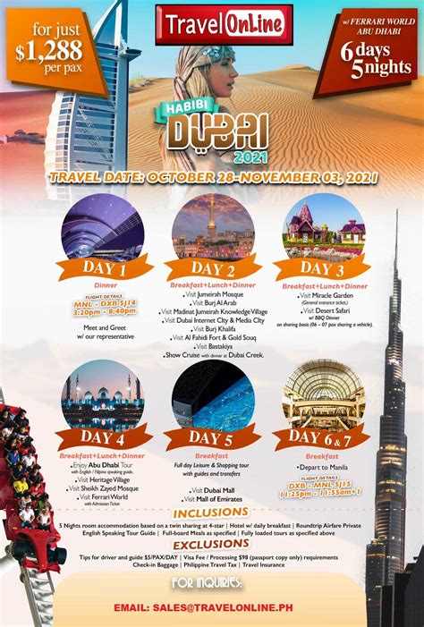 2021 DUBAI ALL IN TOUR PACKAGES - TravelOnline Philippines