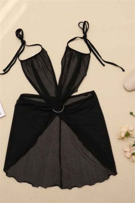 Sexy Sheer Cover Up Dress Bikini Set Reflex Garments