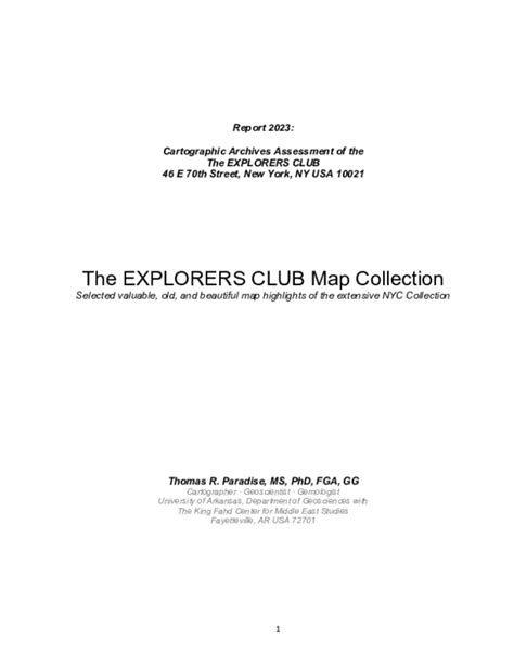 Pdf The Explorers Club Map Collection