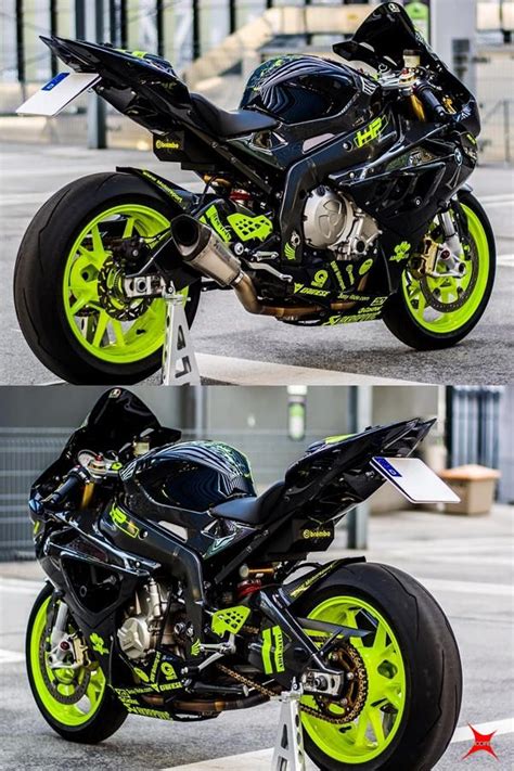 BMW S1000RR In Custom Black Fluorescent Green Colour ModifiedX Bmw