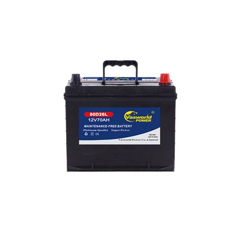 80D26L 12V70AH Car Battery Vasworld Power